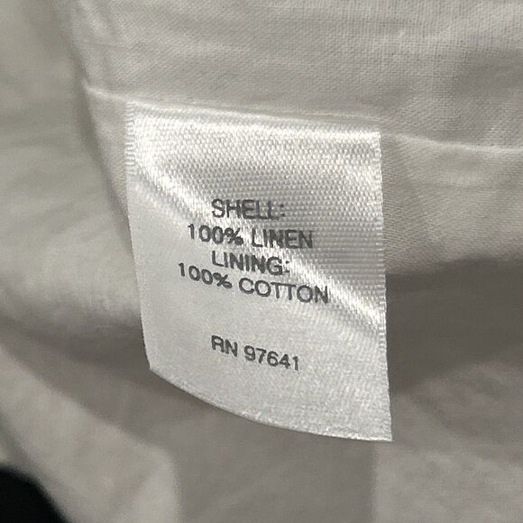 J. Jill Love Linen Dress Womens Large Palm Tree Sleeveless Pockets Tropical - Picture 6 of 8